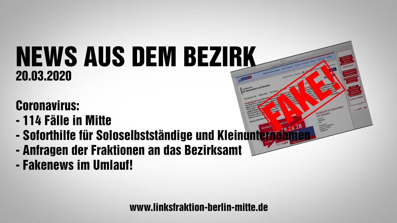 Der Coronavirus in Berlin-Mitte - News vom 20.03.2020