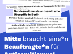 beauftragte antisemitismus sharepic variante Sharepic zur Forderung eine*r Antisemitismusbeauftragte*n
