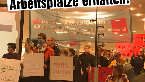 Nahversorgung und Arbeitsplätze im Galeria Karstadt erhalten. 