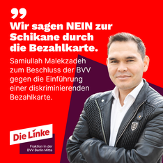 bezahlkarte "Wir sagen nein zur Schikane durch die Bezahlkarte."