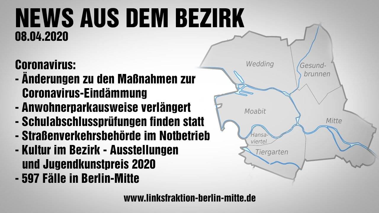 Der Coronavirus in Berlin-Mitte - News vom 08.04.2020