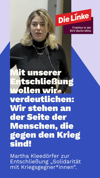 Martha Kleedörfer zur gescheiterten Entcshließung. 
