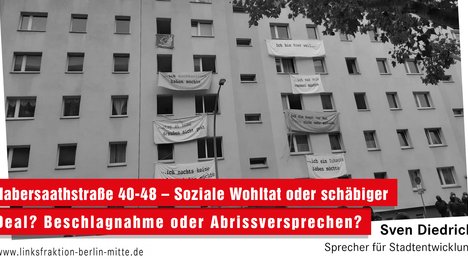 Sharepic Habersaathstraße.
